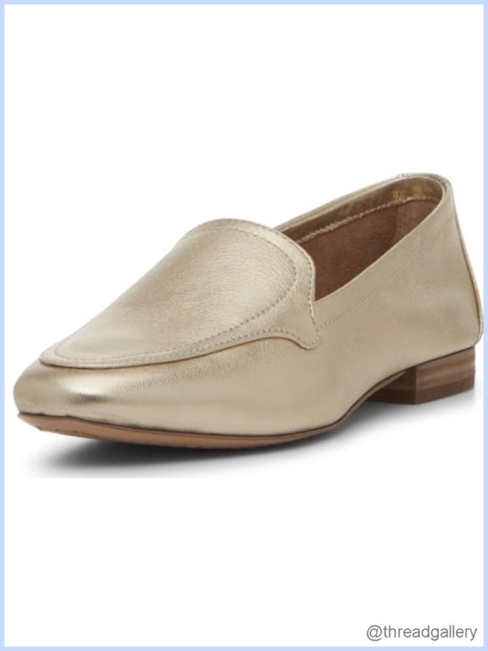 Leather Almond Toe Pull-On Loafers Business Casual Flat Shoes